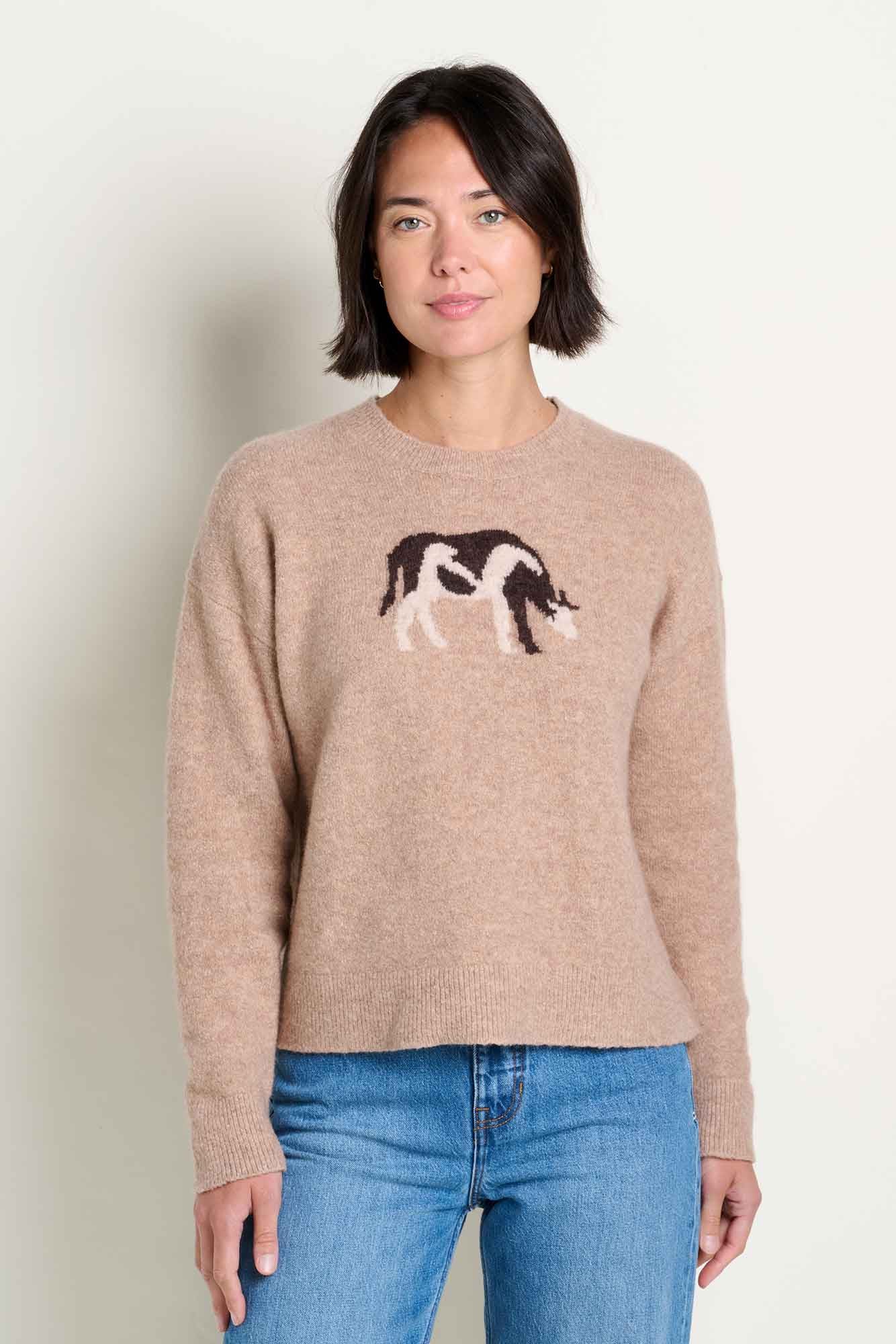 Wasatch W's Crew Sweater- Cattail Jacquard Pattern