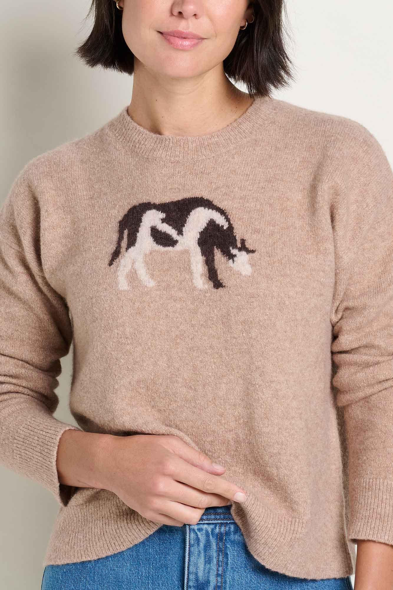 Wasatch W's Crew Sweater- Cattail Jacquard Pattern