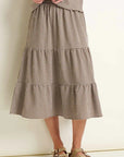Sunkissed Tiered Midi Skirt
