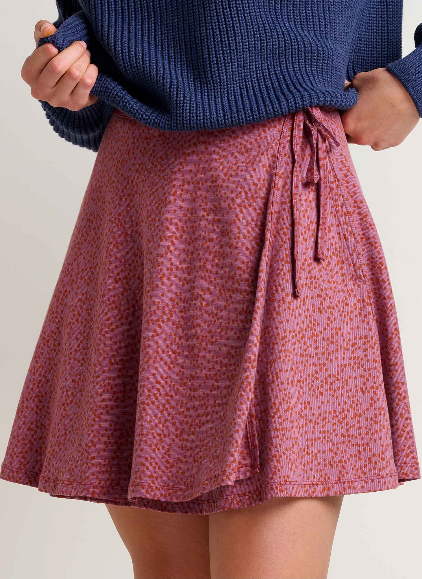 Freesia Wrap Skirt: Foxglove Dot Print