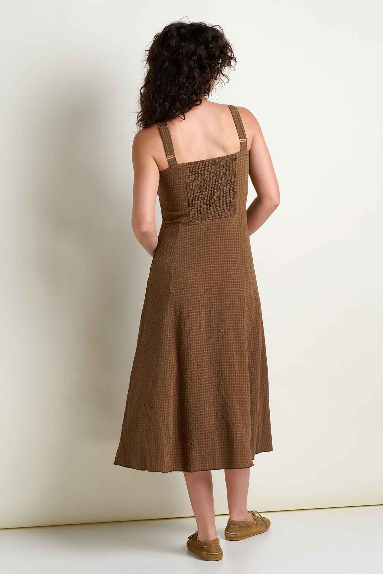 Sunkissed Tank Midi Dress: Earth Texture