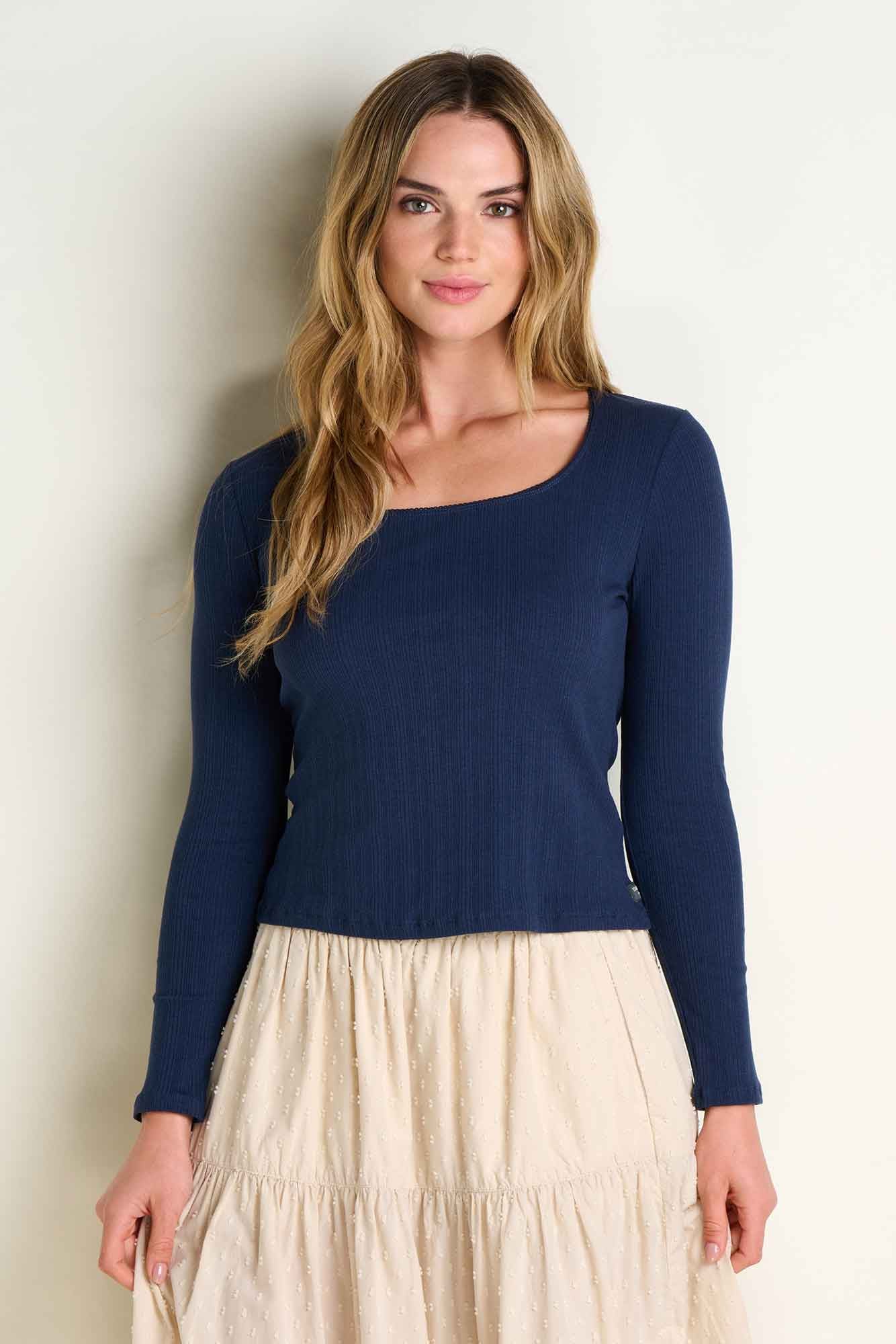 Rosalie Square Neck Long Sleeve Tee