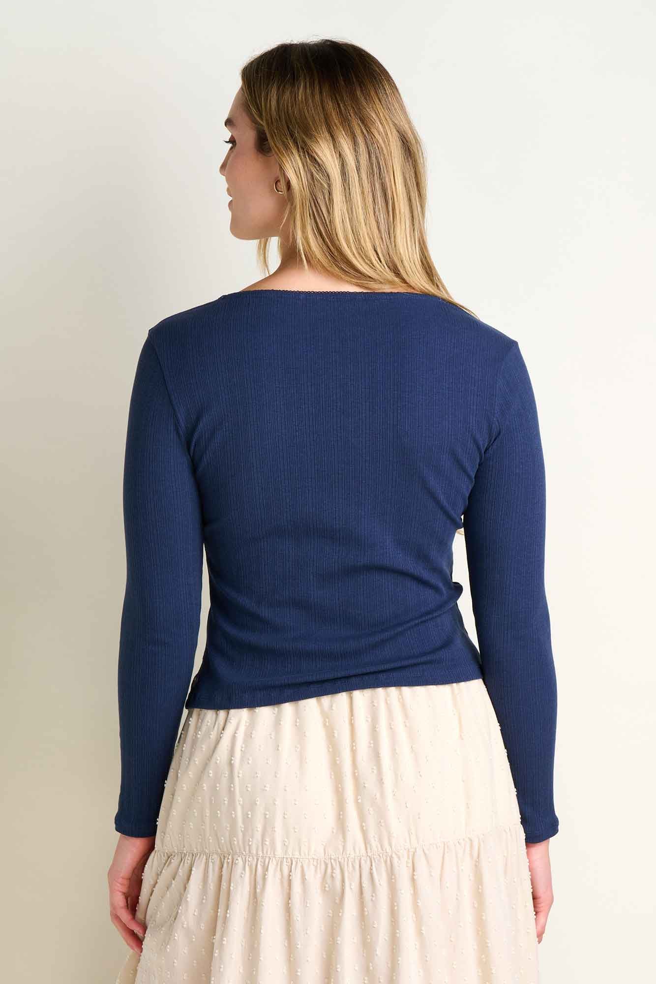 Rosalie Square Neck Long Sleeve Tee