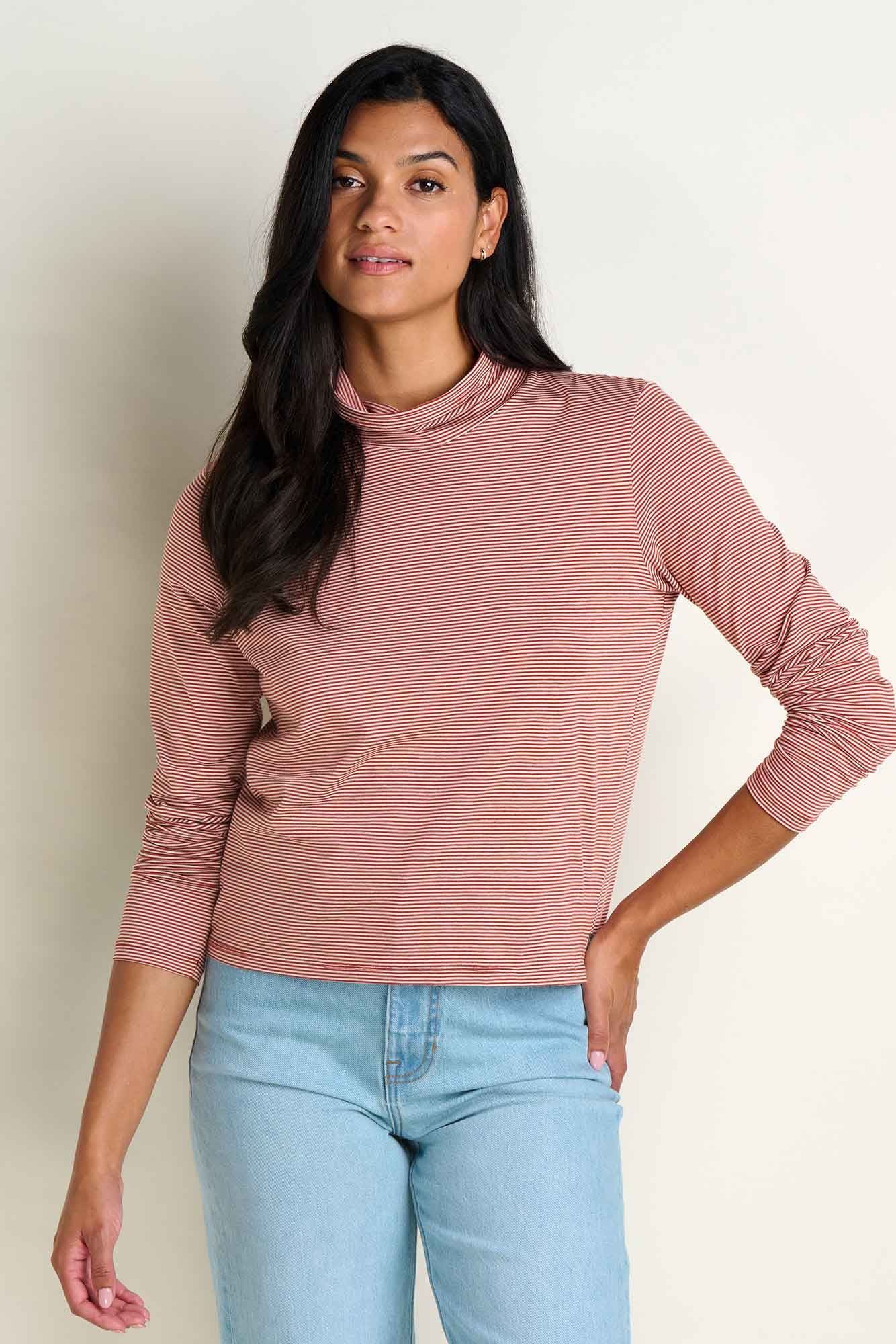 Rosalie Ribbed Long Sleeve Turtleneck Top