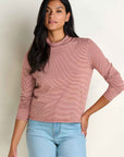 Rosalie Ribbed Long Sleeve Turtleneck Top