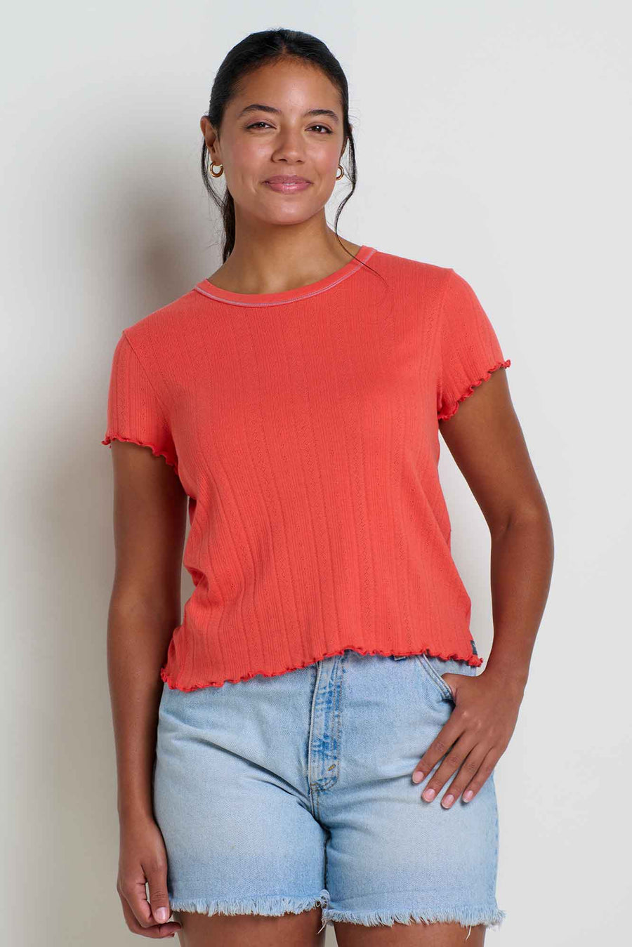 Foothill Pointelle Short Sleeve Baby Tee