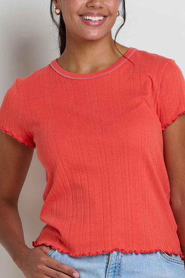 Foothill Pointelle Short Sleeve Baby Tee