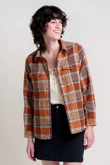 Folk Yeah! Shirt Jacket-Umber