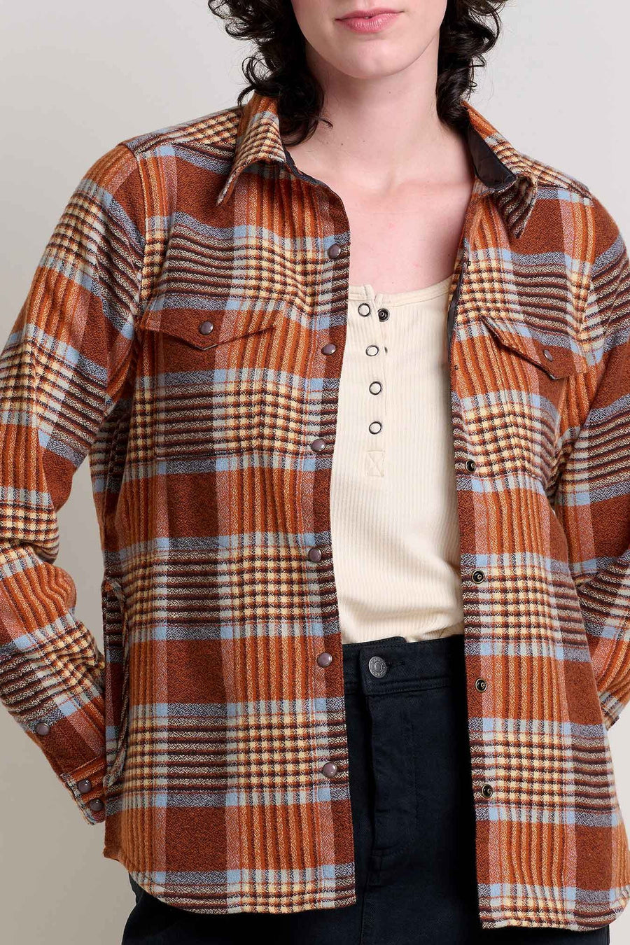 Folk Yeah! Shirt Jacket-Umber