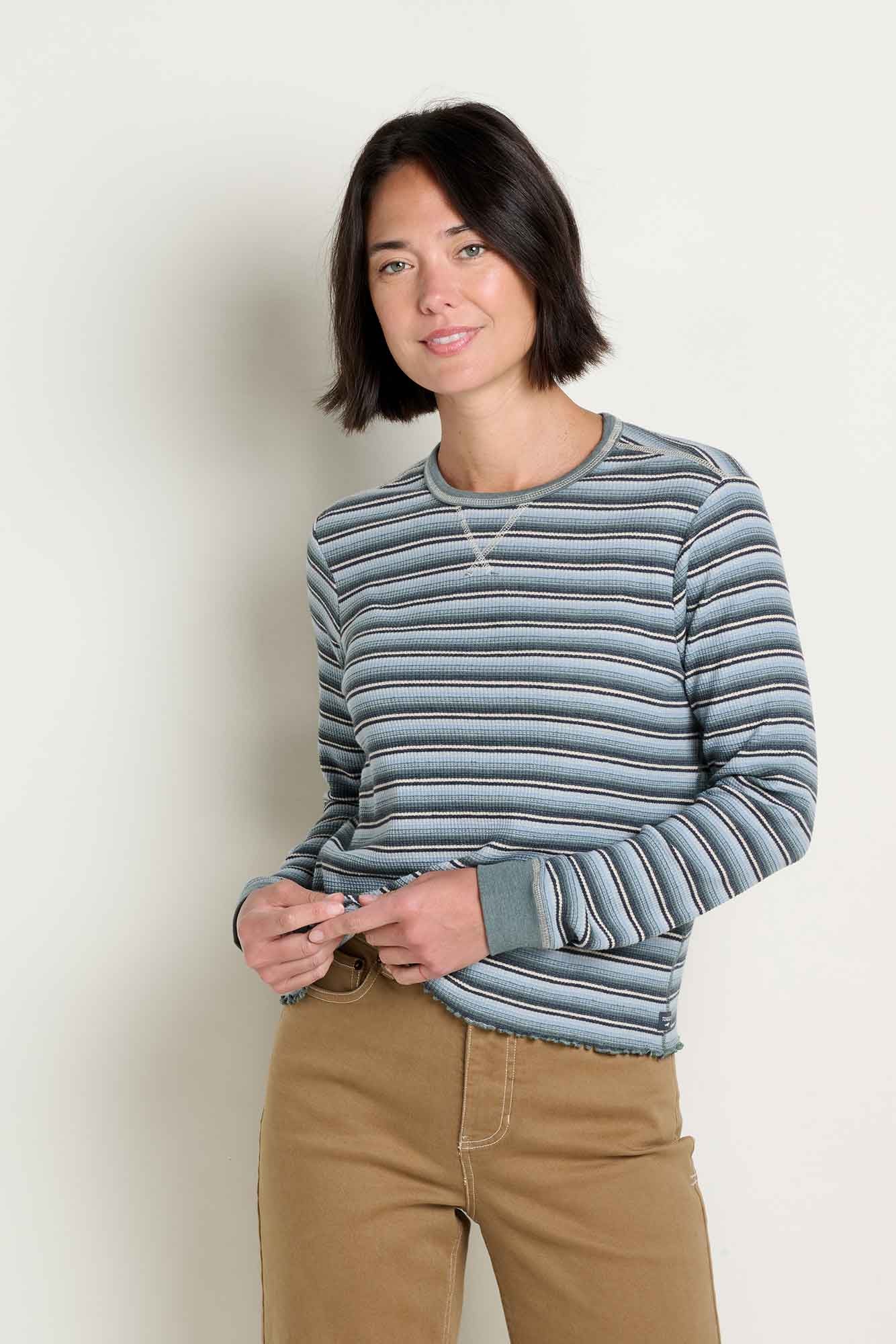 Foothill Long Sleeve W's Waffle Crew Neck Tee