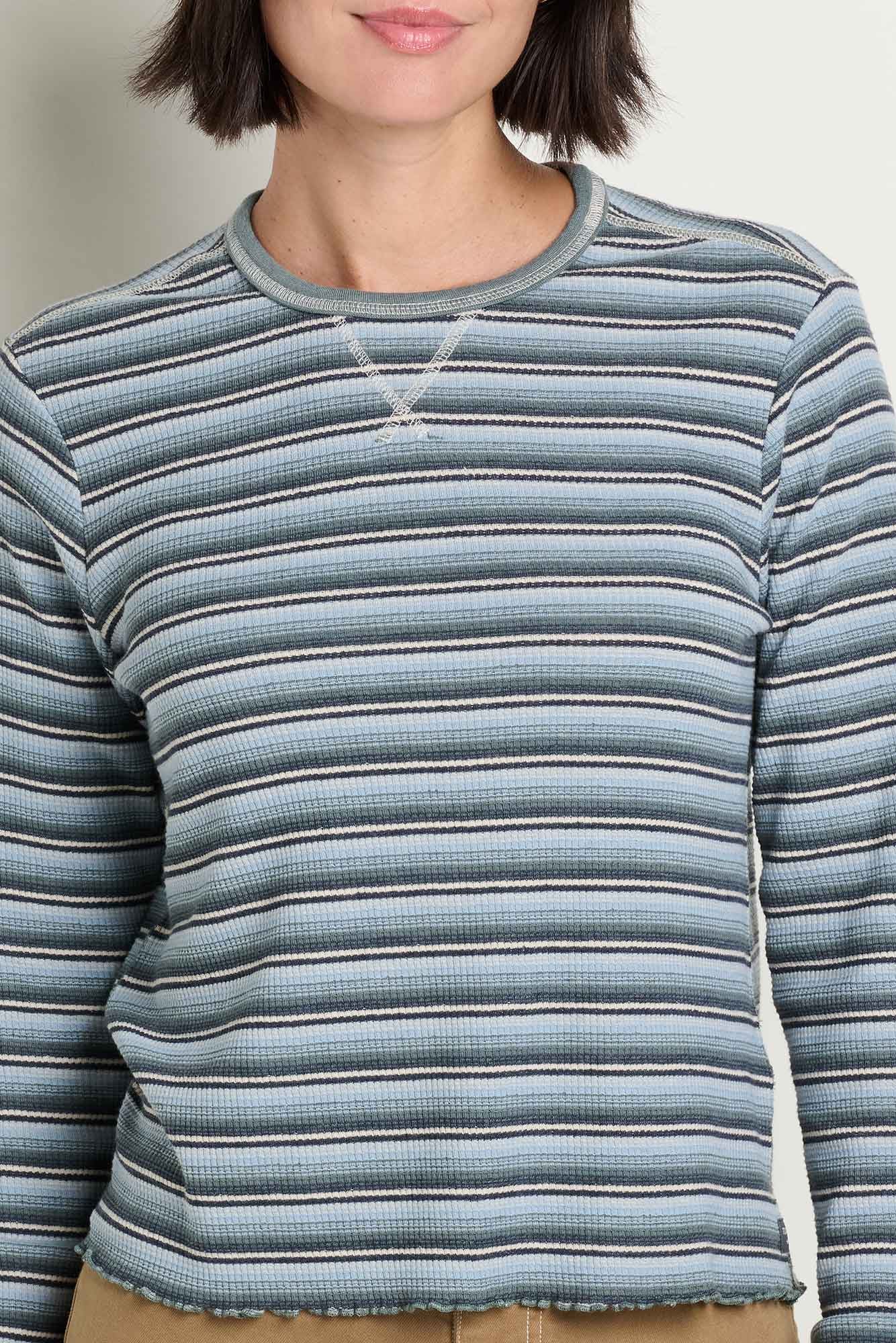 Foothill Long Sleeve W's Waffle Crew Neck Tee
