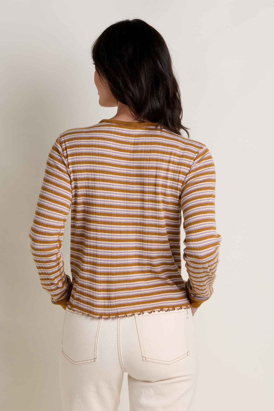 Foothill Pointelle Long Sleeve Crew T-Shirt