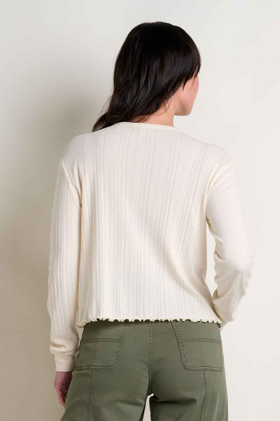Foothill Pointelle Long Sleeve Crew T-Shirt