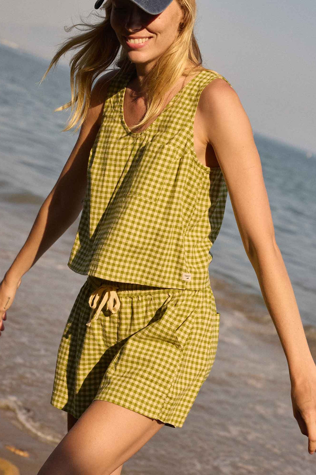 Taj Hemp Button Back Tank Top