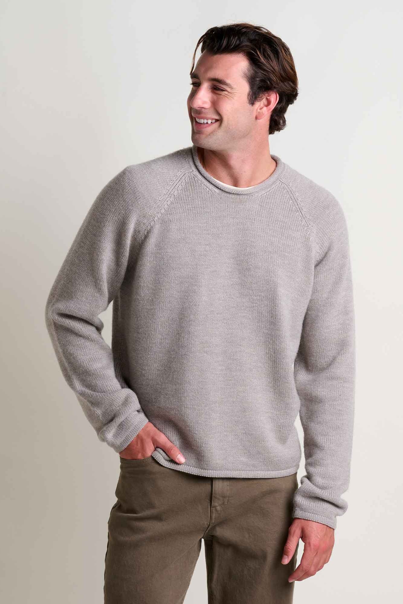 Toad & Co M's Alpineglo Rolled Neck Sweater: Dark Chino