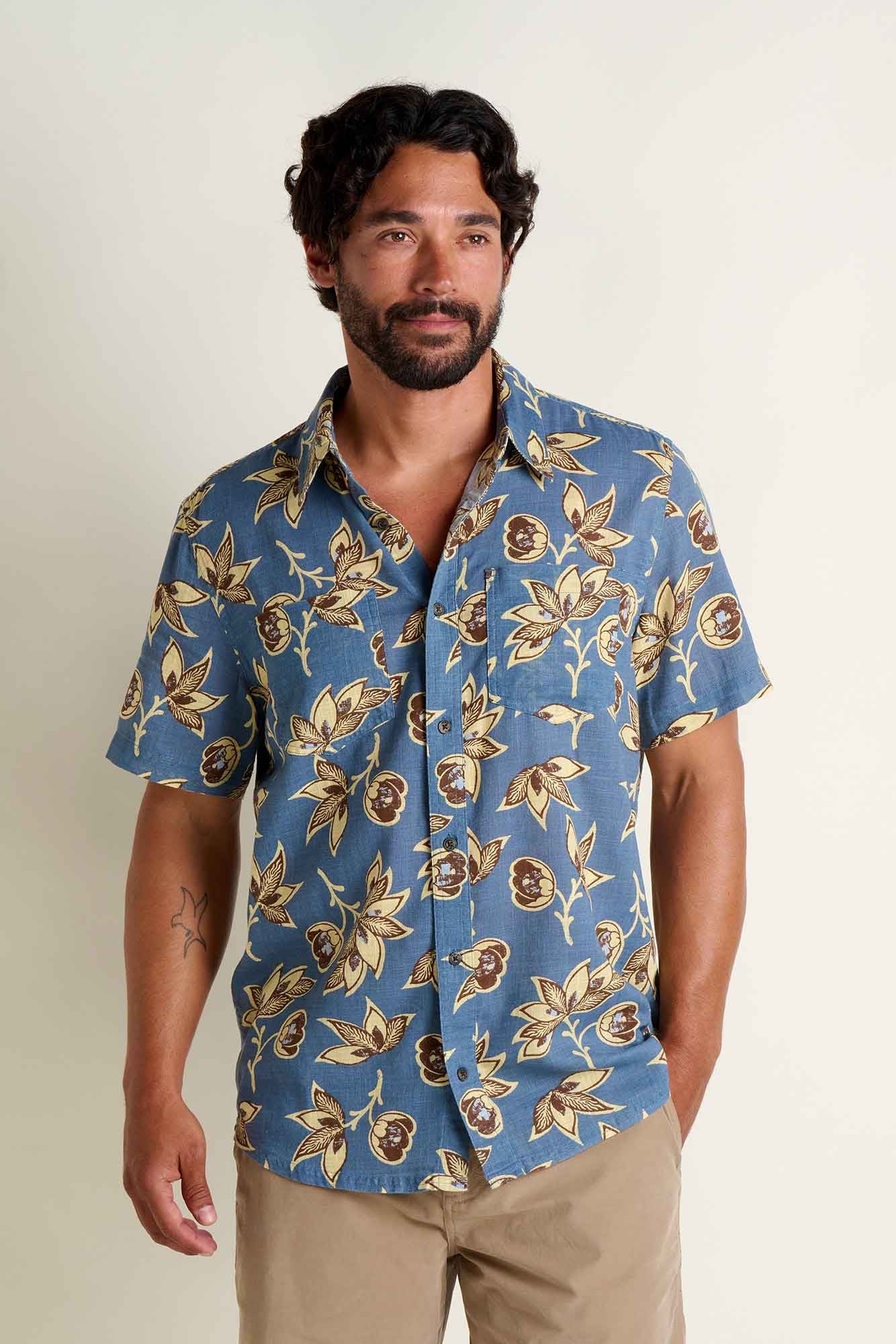 The Salton Short Sleeve M's Shirt: Pacific Blue