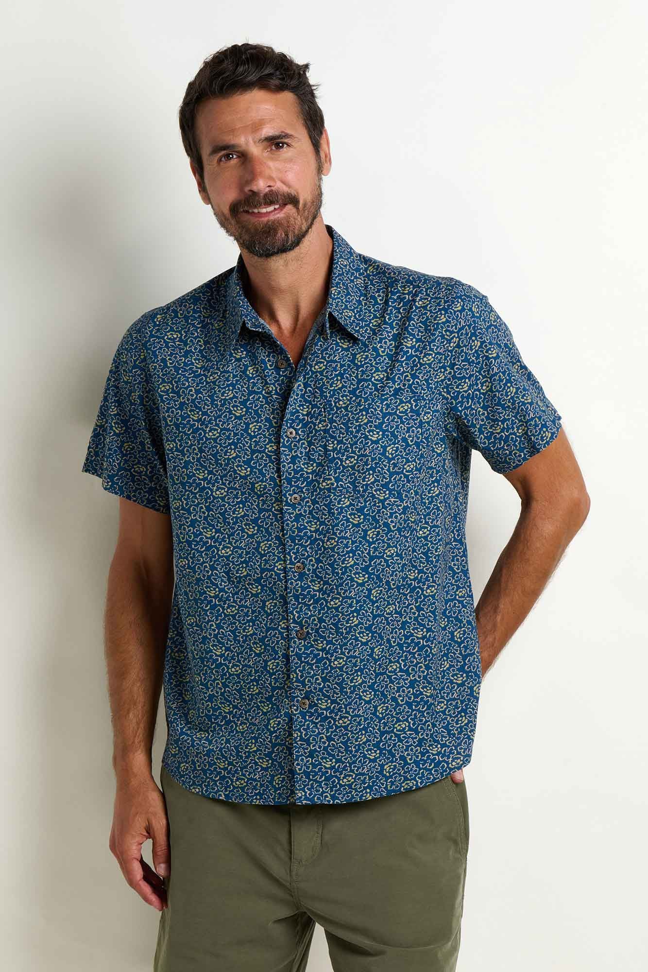 The Fletch M's Short Sleeve Button Up Shirt: Canal Print