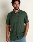 Taj M's Hemp Short Sleeve Shirt: Cilantro