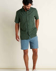 Taj M's Hemp Short Sleeve Shirt: Cilantro