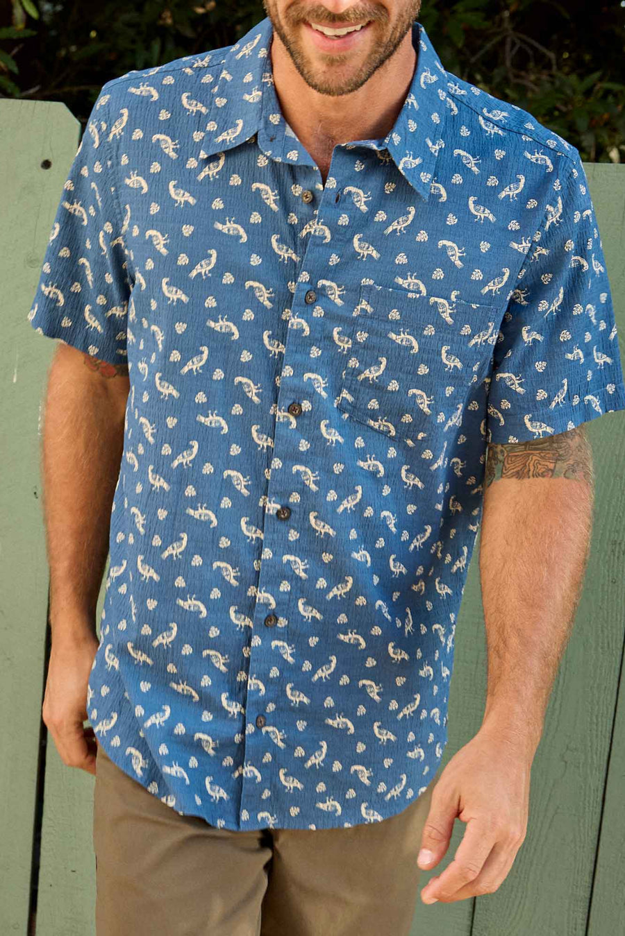 Fletcher Men's Short Sleeve Button Down Shirt