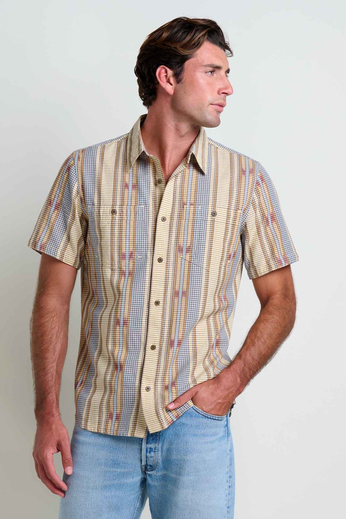 Smythy Men's Ikat Short Sleeve Shirt