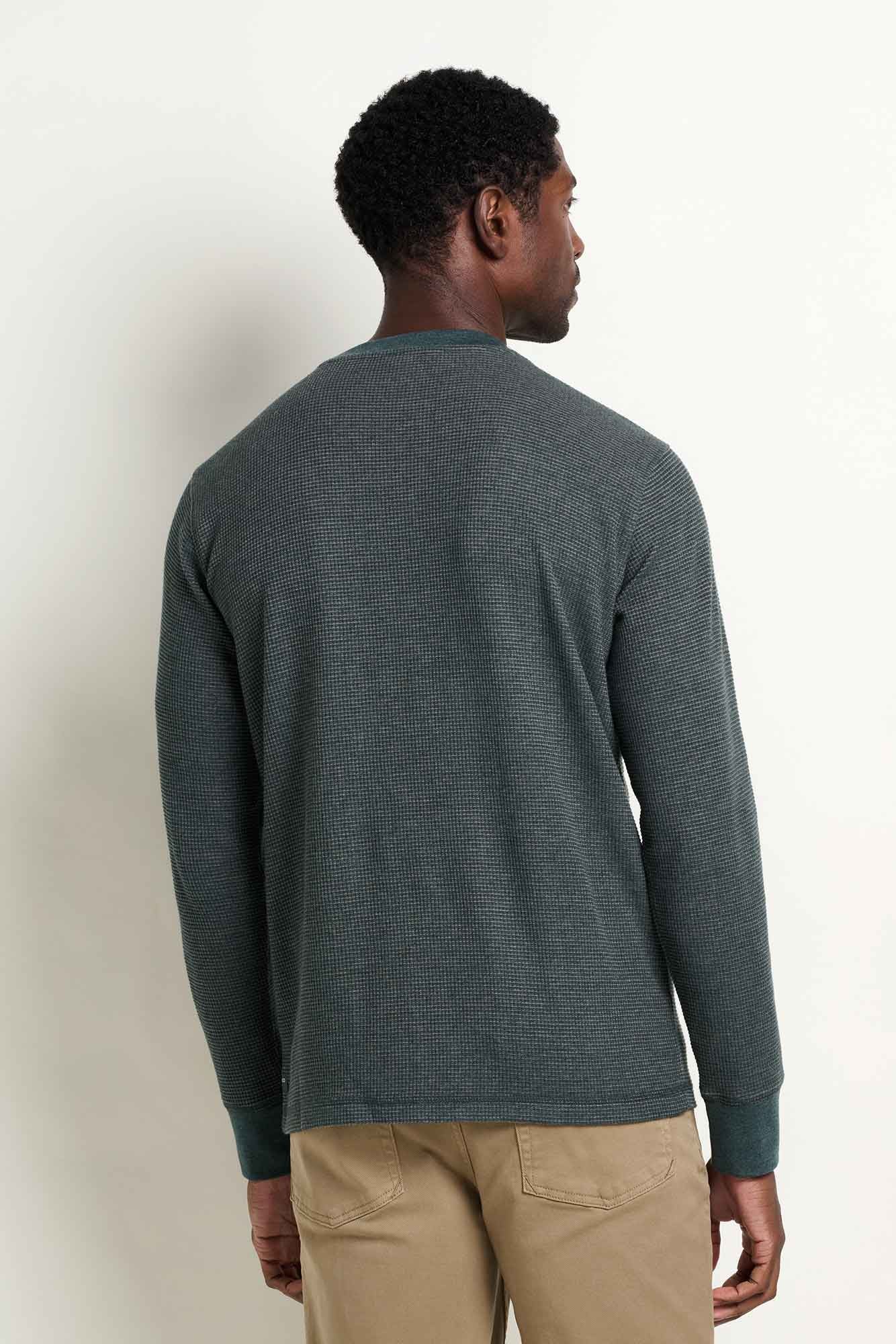 Framer Men's Long Sleeve Waffle Crew Neck: Serrano Pattern