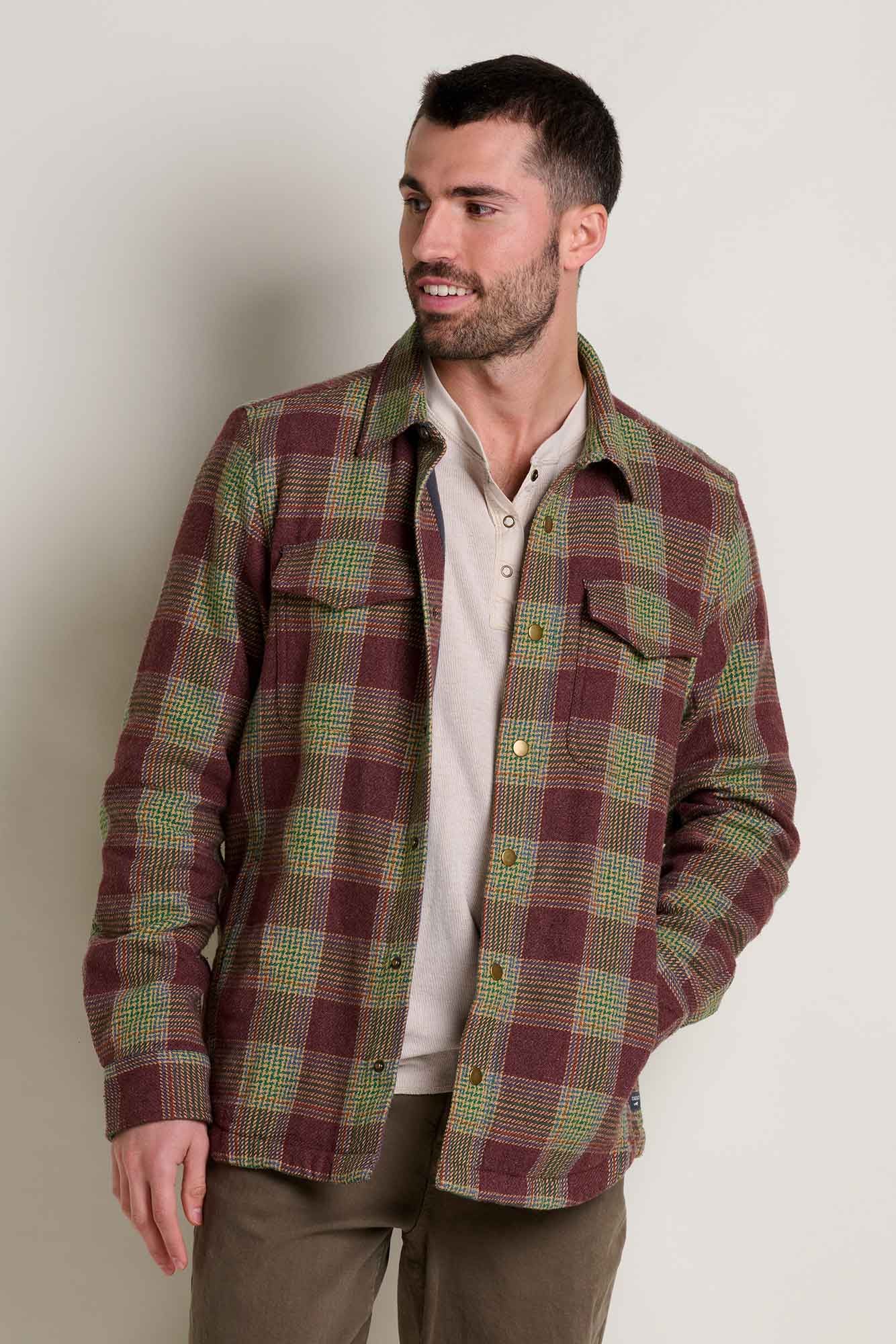 Toad & Co Men's Mojac Shirt Jacket: Deep Mahogany