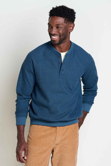 Bitterroot Long Sleeve Henley Shirt: Navy