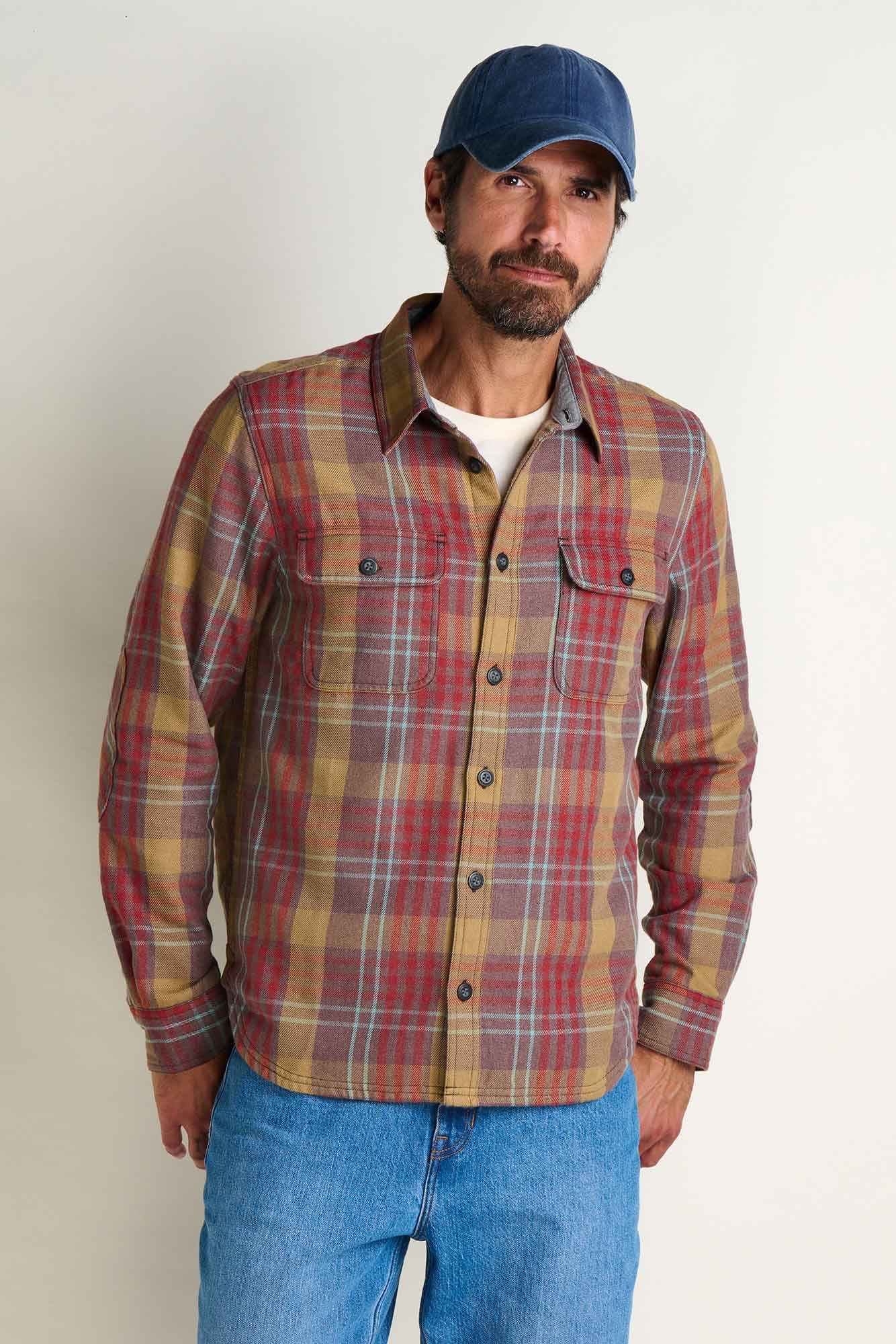 Ranchero Men's HW Flannel Shirt: Carob Pattern