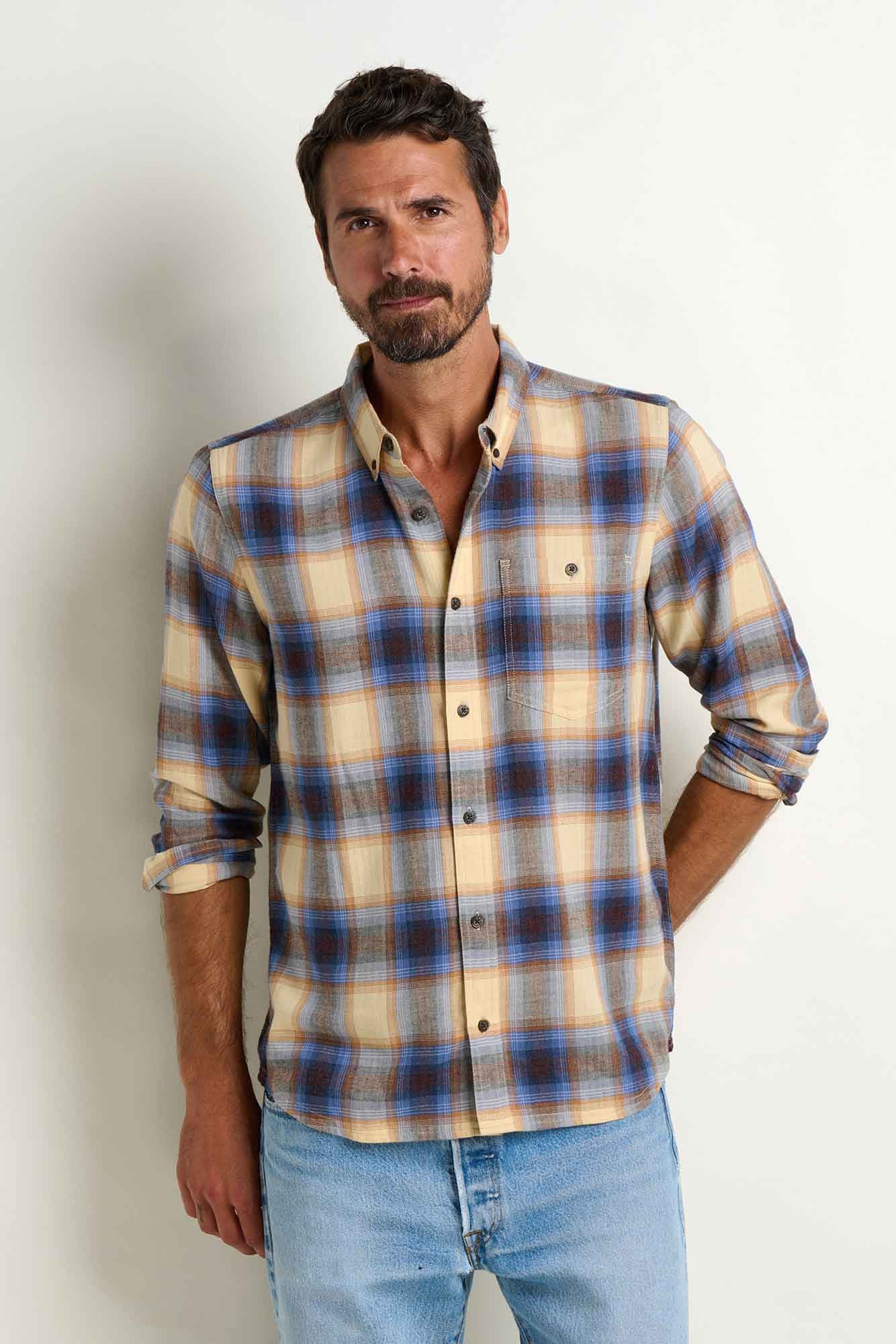 Airsmyth Long Sleeve Button Down Shirt-Chai