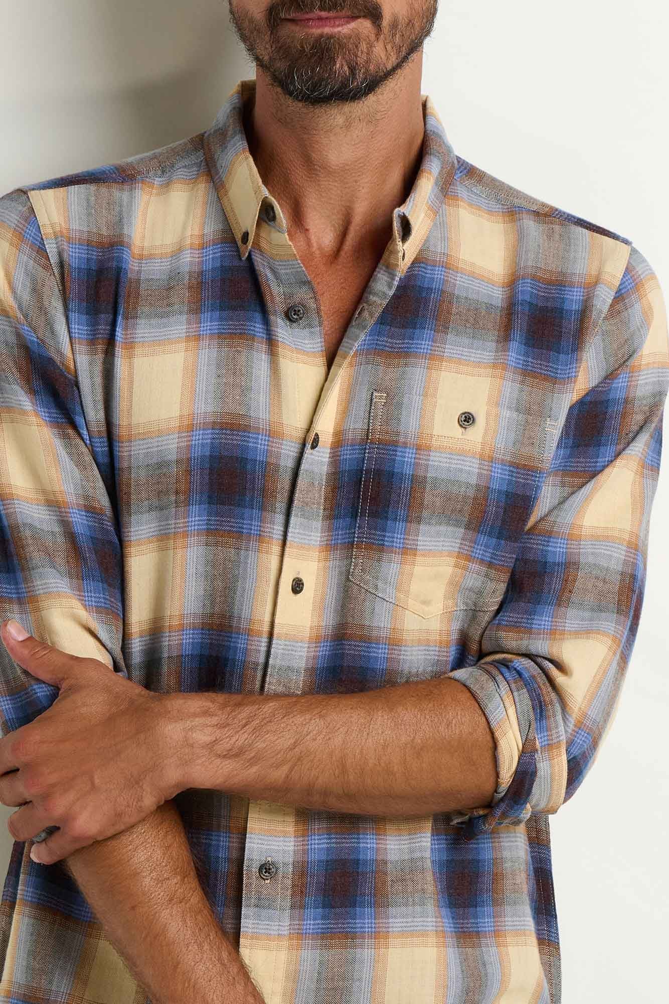 Airsmyth Long Sleeve Button Down Shirt-Chai