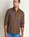 Airsmyth Long Sleeve Button Down Shirt: Honey Brown