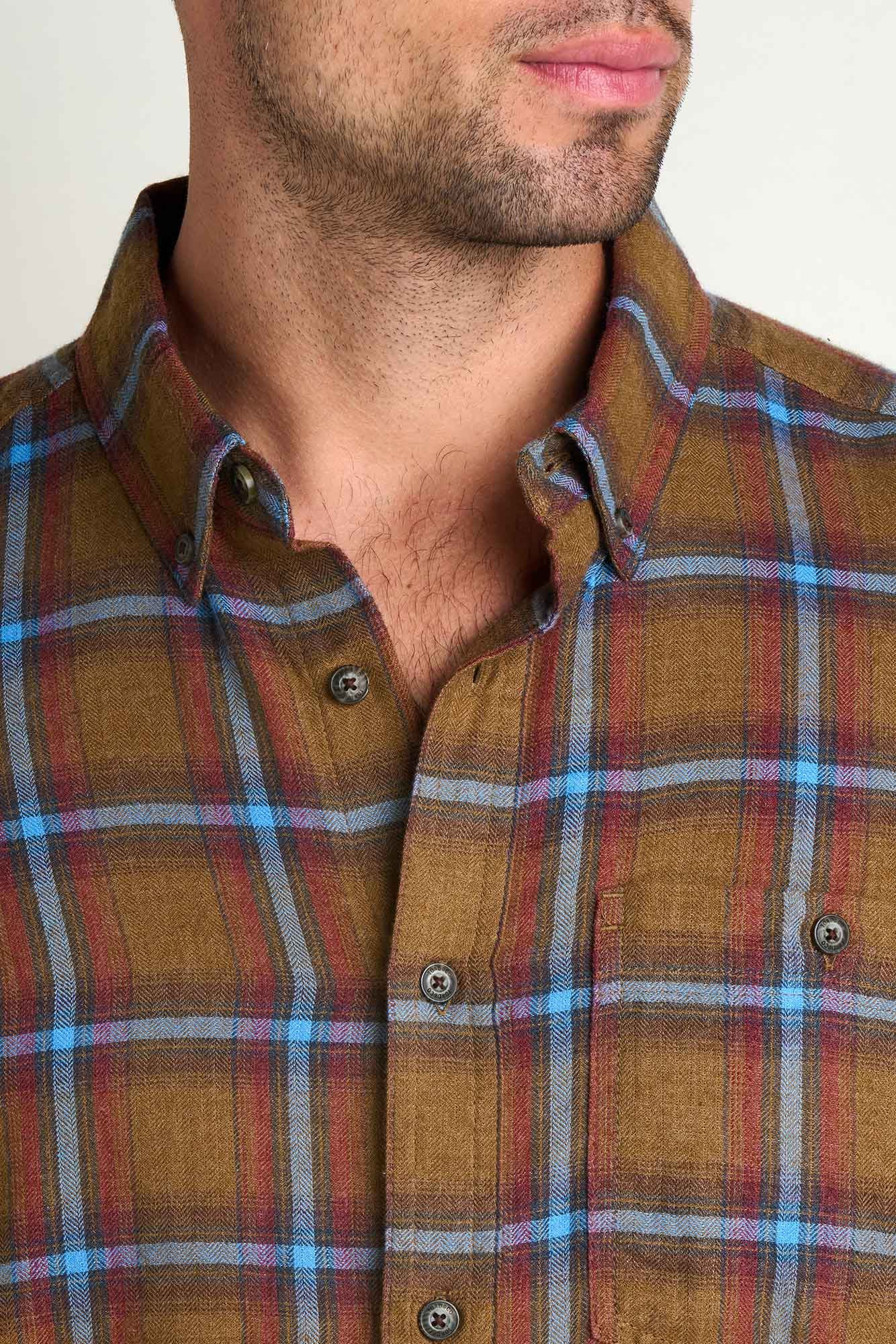 Airsmyth Long Sleeve Button Down Shirt: Honey Brown