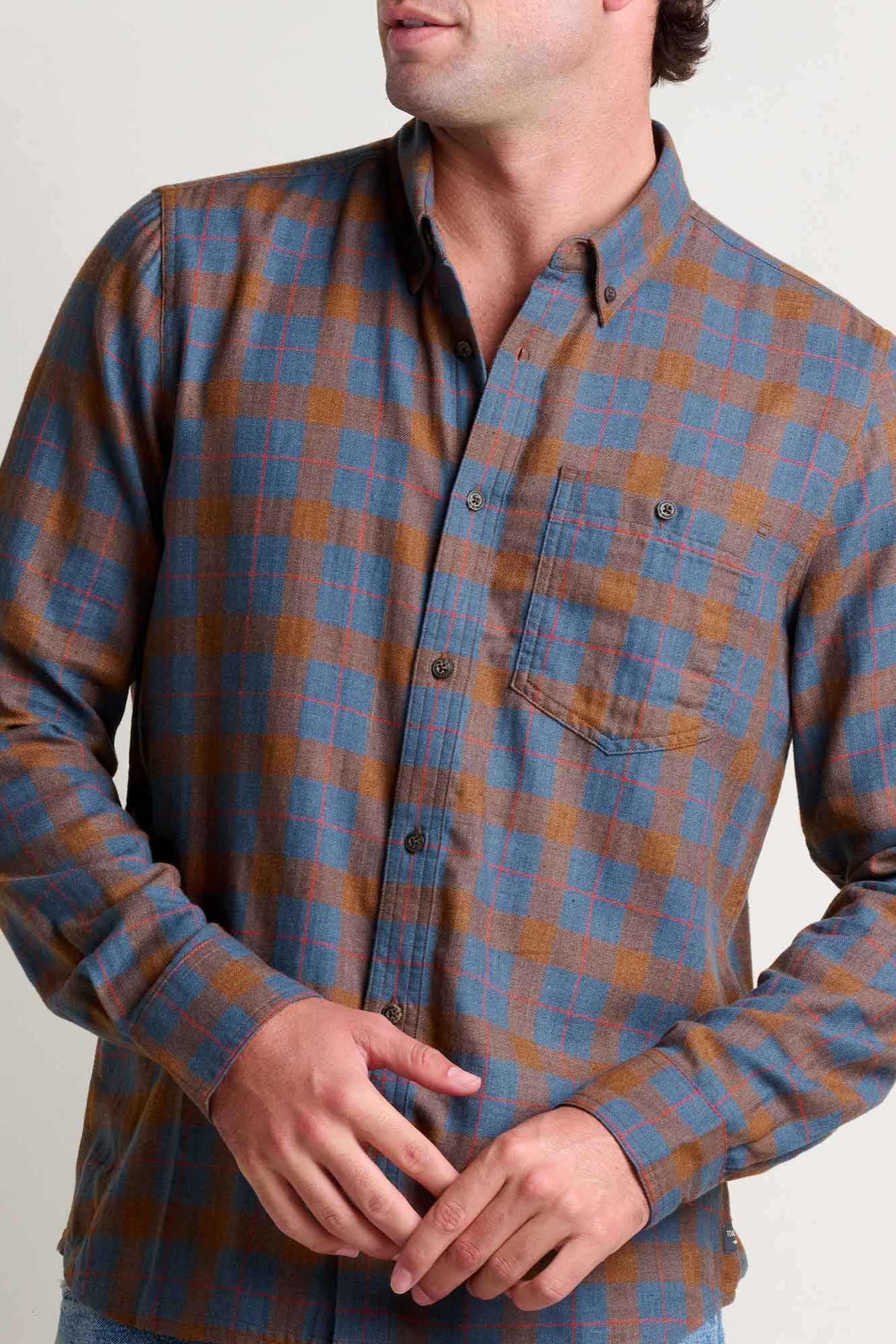 Airsmyth Long Sleeve Button Down Shirt-Partridge