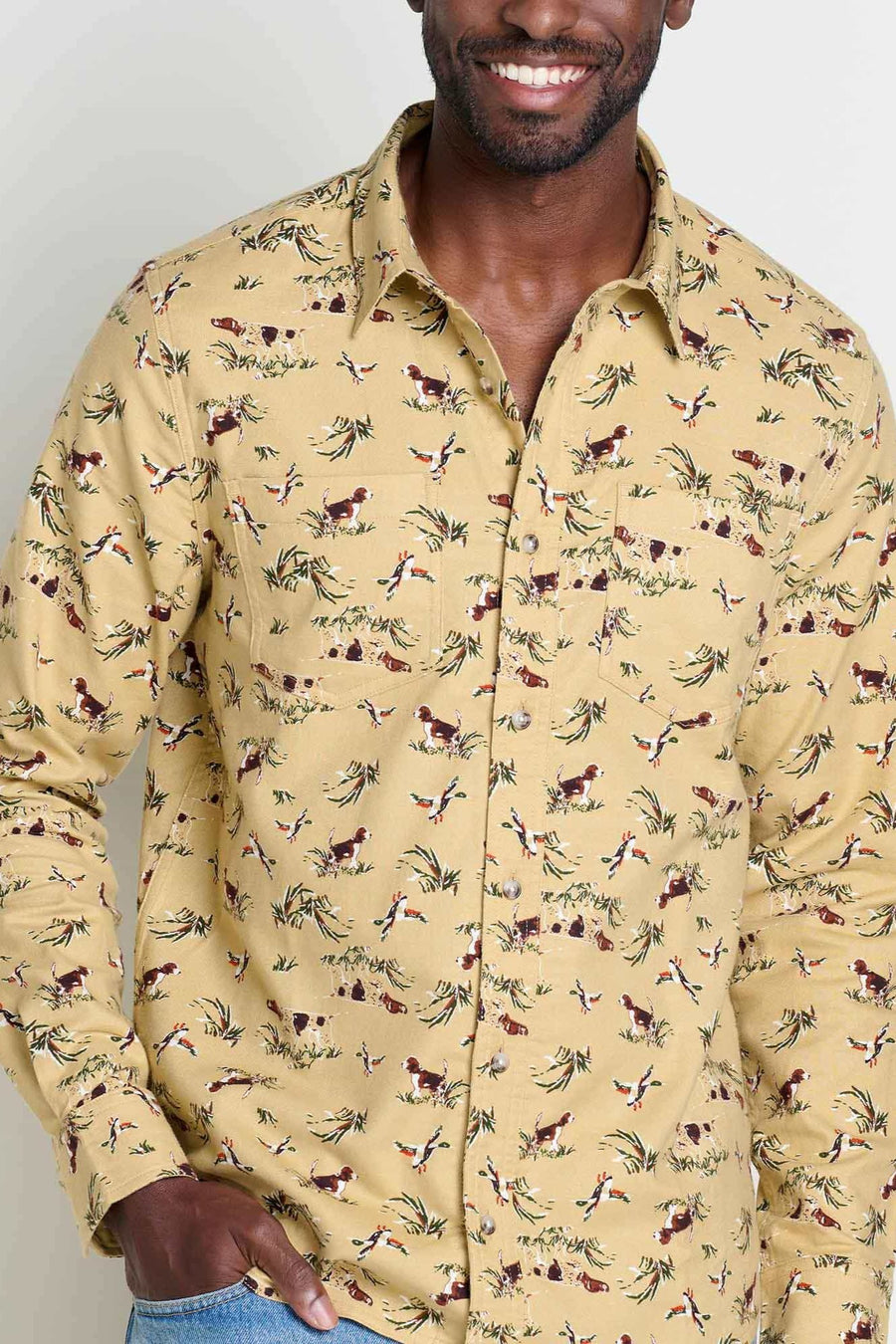 Flannagan Men's Long Sleeve Flannel Shirt-Print