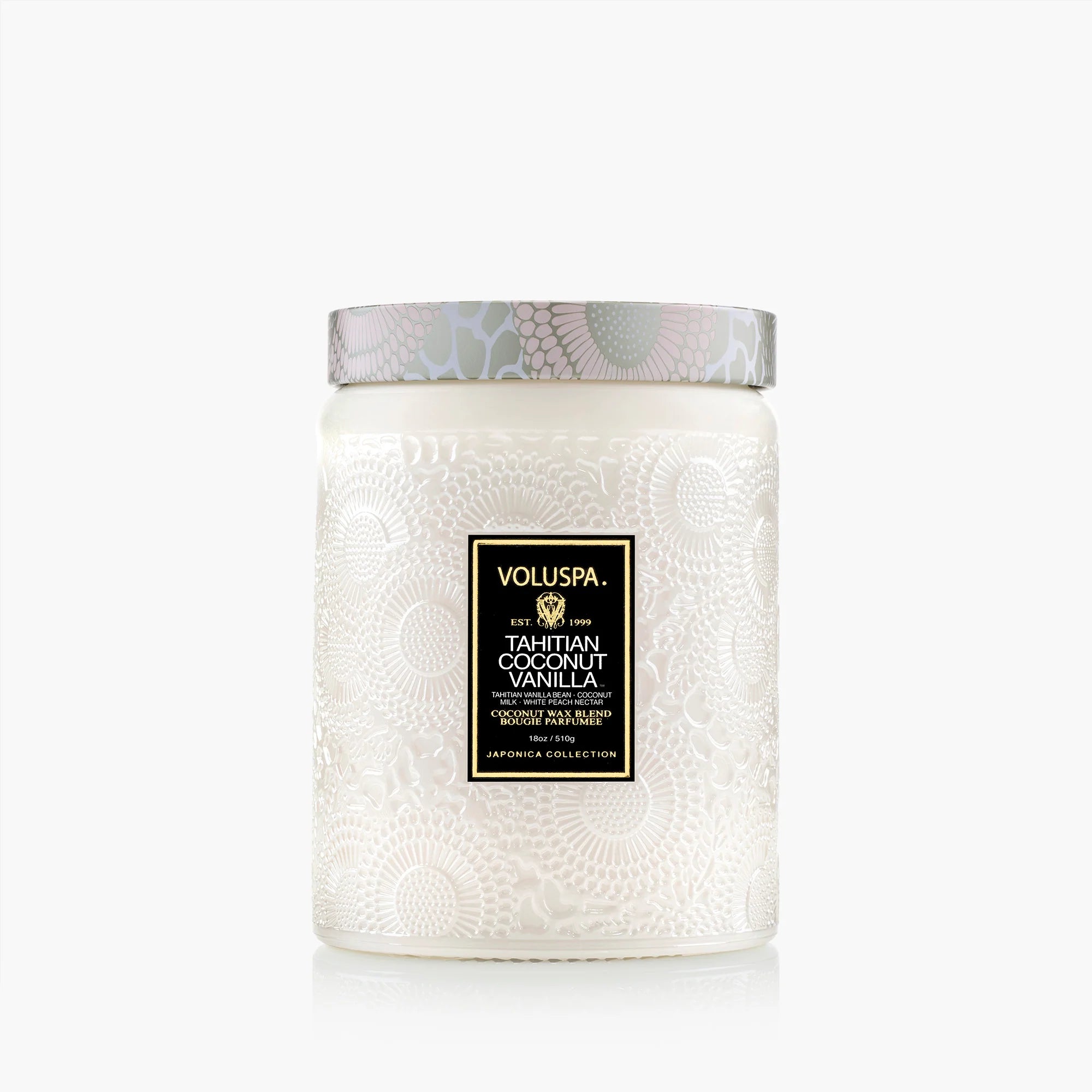 Voluspa Tahitian Coconut Vanilla 18oz Large Jar Candle