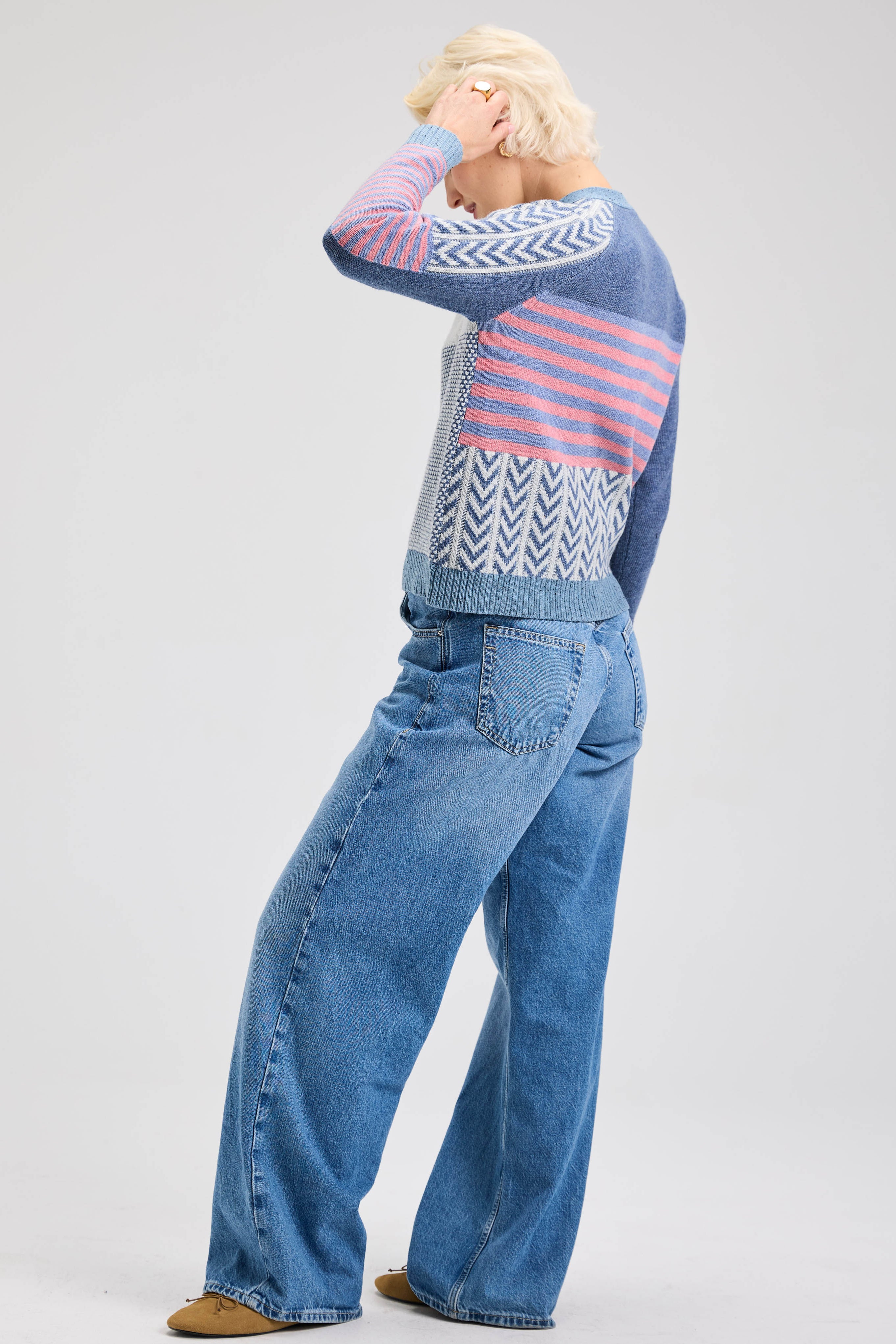 Z&P Textured Cardigan Sweater: Jean