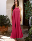 Go With The Flow Halter Dress: Nocturnal Navy