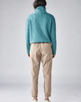 Relevo Cowl Neck Quilted Sweater