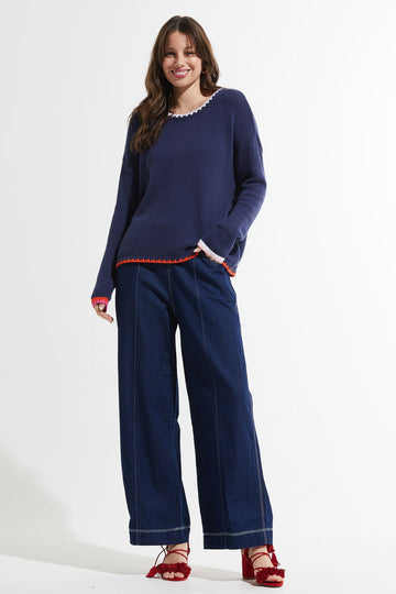 Z&P Essential Cotton Crew in Ink