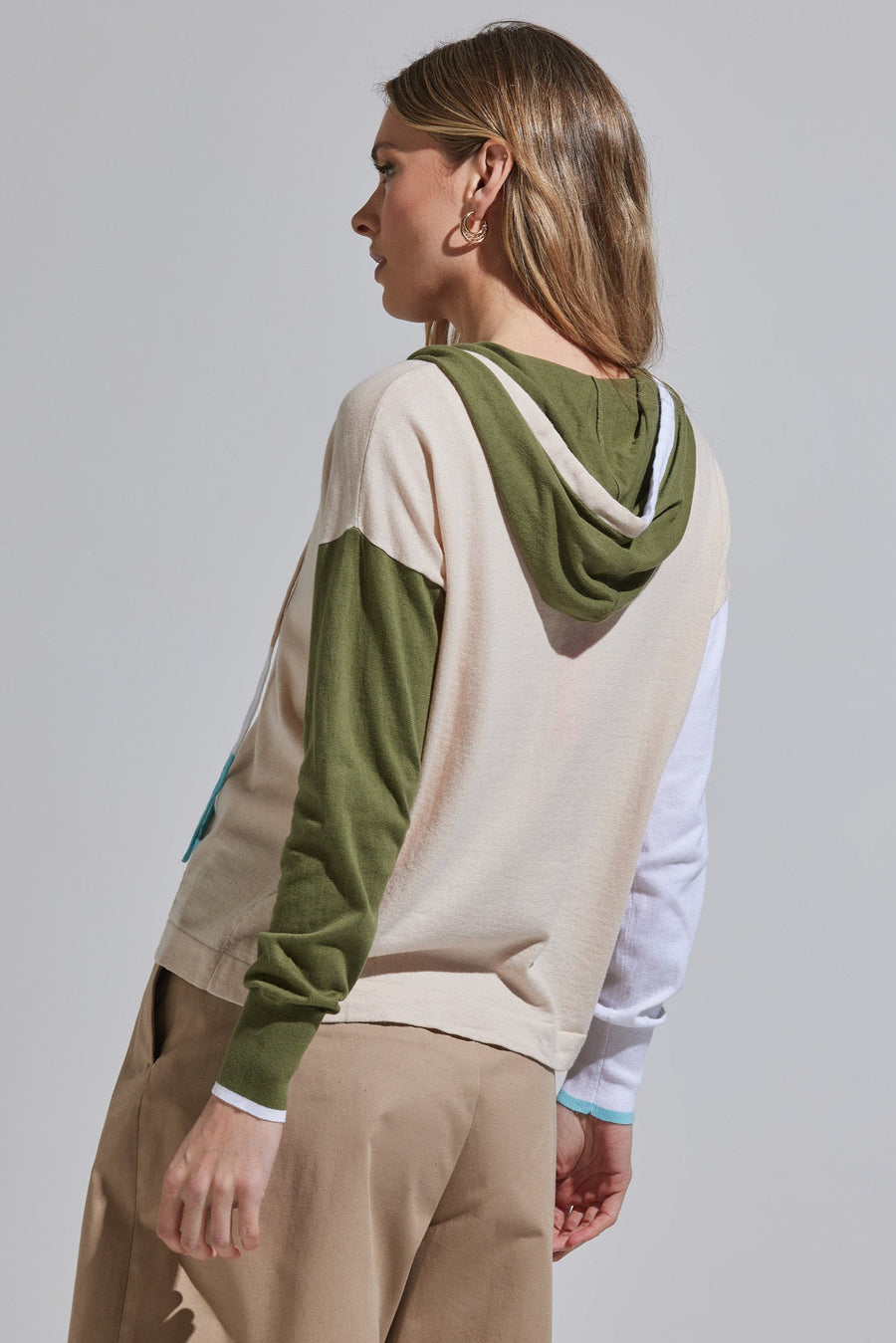 Z&P Cotton and Cashmere B Cardi Zippered Cardigan Sweater