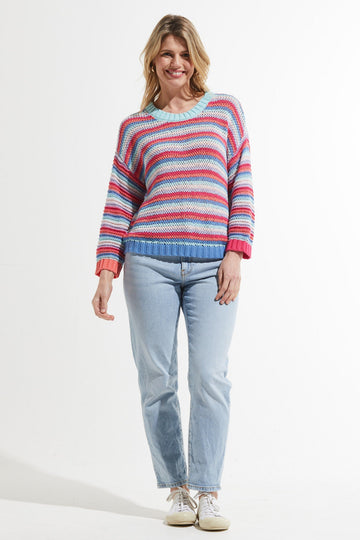 Z&P Cotton Chunky Striped Cotton Sweater