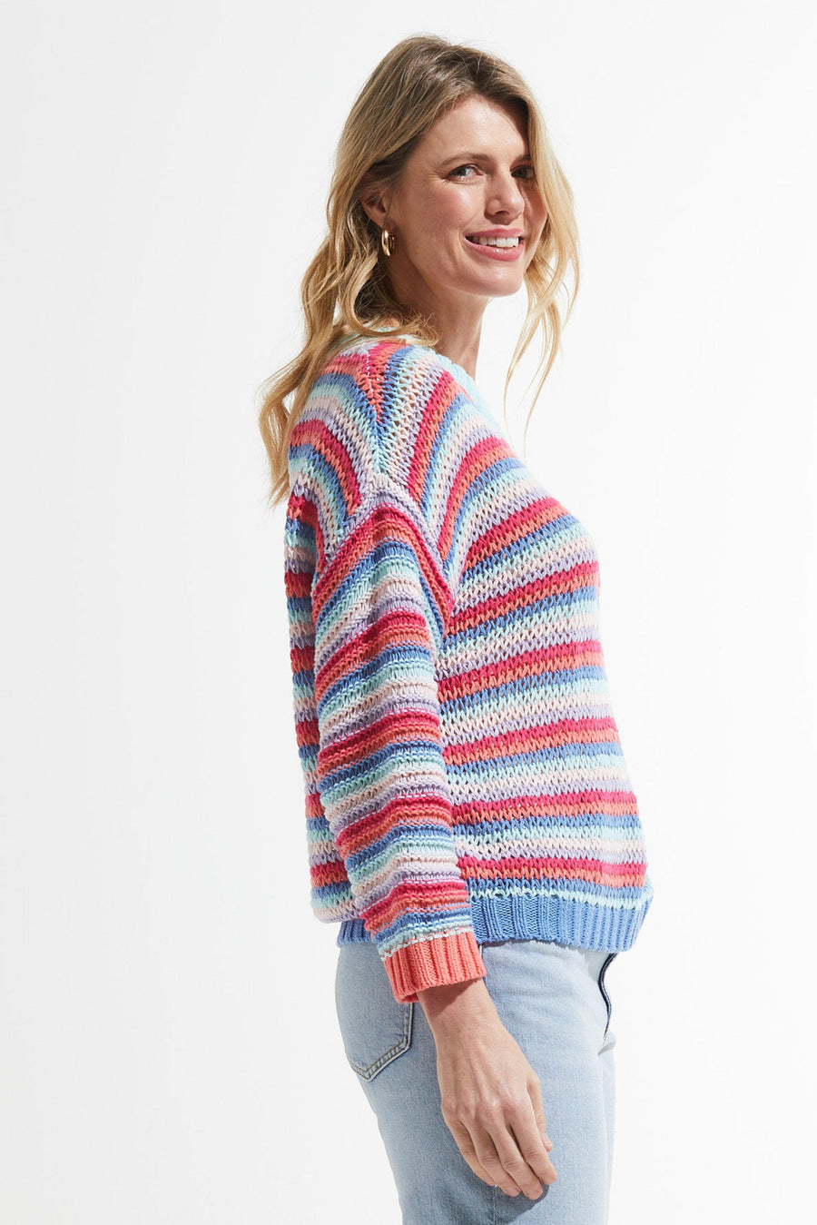 Z&P Cotton Chunky Striped Cotton Sweater