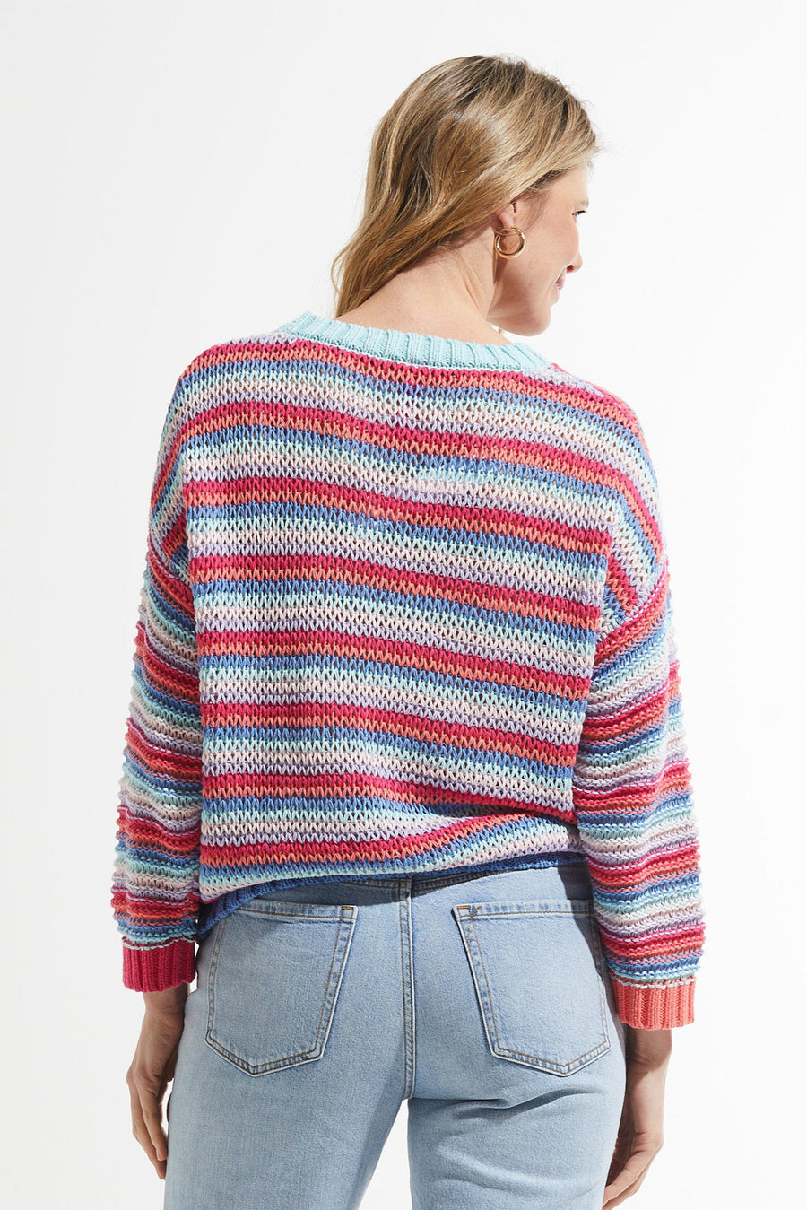 Z&P Cotton Chunky Striped Cotton Sweater