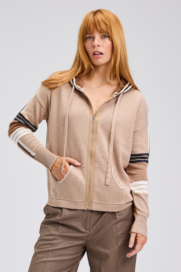 Z&P Multi Media Hoodie Sweater: Oatmeal