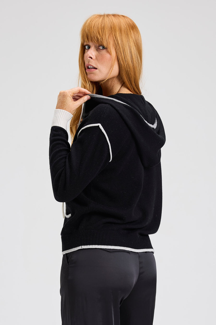 Z&P Threaded Hoodie Cardigan Sweater