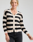 Z&P Pointelle Zip Cardi Sweater
