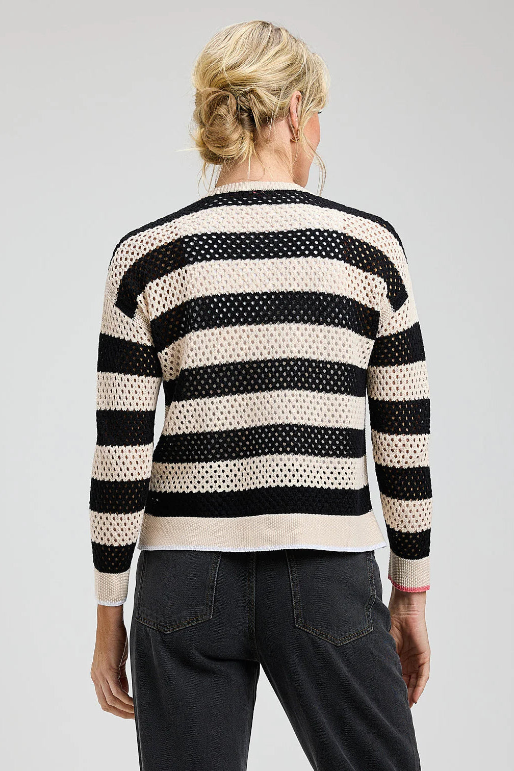 Z&P Pointelle Zip Cardi Sweater
