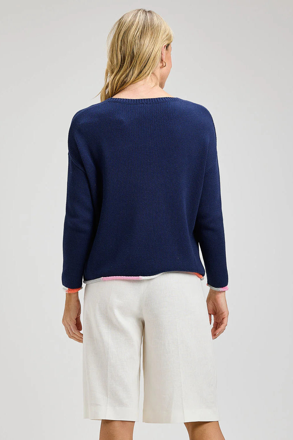Z&P Cotton Bottom Detail Sweater