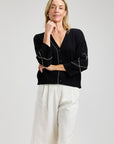 Z&P Delicate Hearts Cotton Cashmere Blend Cardigan Sweater